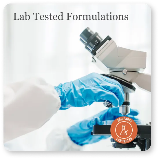 Image of a lab tech testing samples sitting on top of the title Why Choose a Compounding Pharmacy for Weight Loss